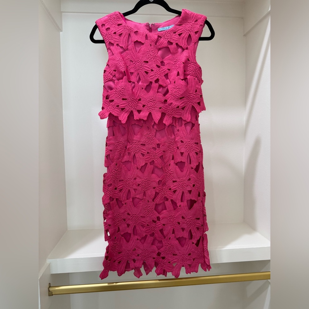 ANTONIO MELANI Vibrant Pink Lace Top